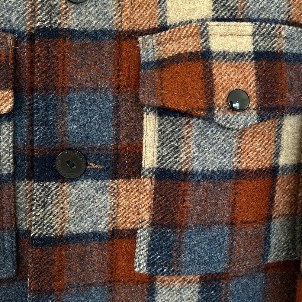 Pendleton Wool Plaid Coat Jacket Vintage Usa Medi… - image 5